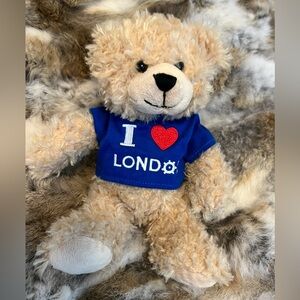 RARE Hamleys Bear Plush Toy I Love London Blue Sweater 10”